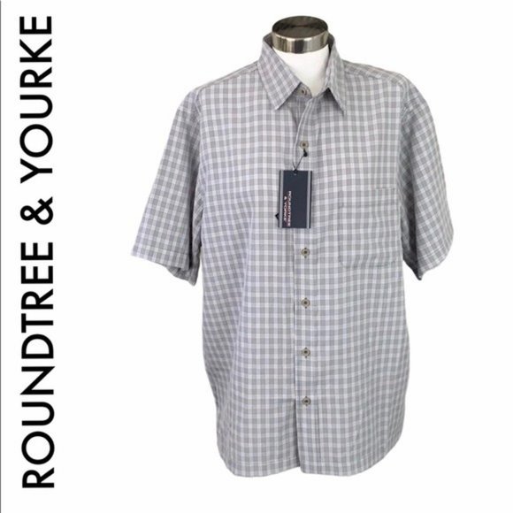 Roundtree & Yorke Other - ROUNDTREE & YORKE NWT MEN’S GRAY SHORT SLEEVE XL